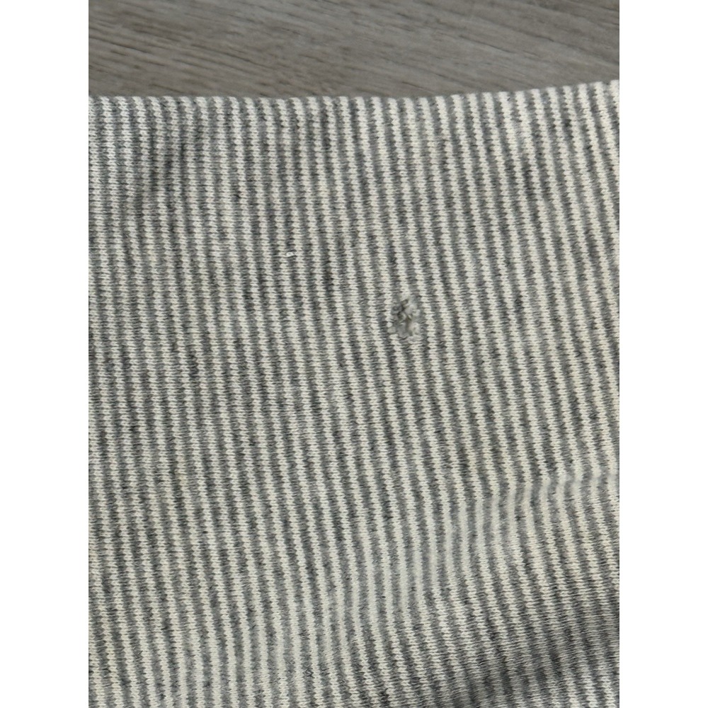 Vintage Travaux Crewneck Sweatshirt Mens Large Gray Striped "Interlake" Logo - Picture 5 of 13
